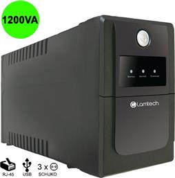 Lamtech K1200VA AVR UPS Line-Interactive 720W με 3 Schuko Πρίζες