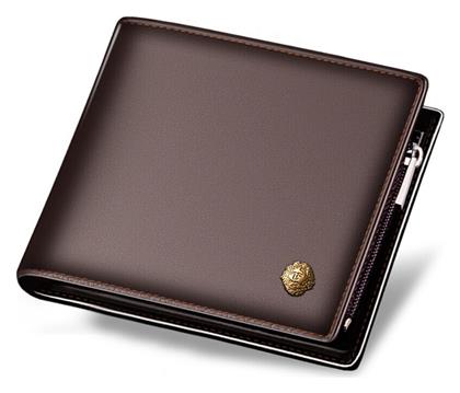 328J007L Δερμάτινο Ανδρικό Πορτοφόλι Καφέ Laorentou