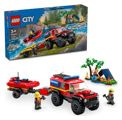 LEGO City 4x4 Fire Truck With Rescue Boat για 5+ Ετών 301τμχ - Lego