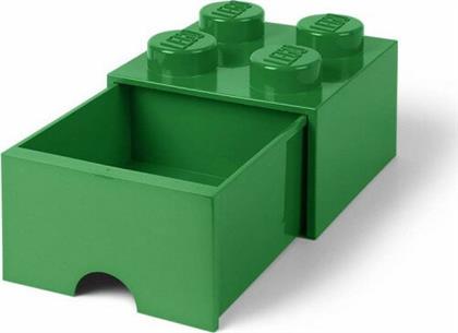 Lego Παιδικό Κουτί Αποθήκευσης από Πλαστικό 4 Knobs Πράσινο 25x25x18cm