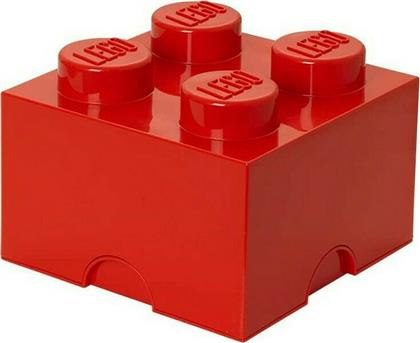Lego Παιδικό Κουτί Αποθήκευσης από Πλαστικό 4-Stud Κόκκινο 25x25x18cm