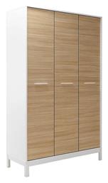 London Τρίφυλλη Ντουλάπα 120x52x202cm Oak - Λευκό - Megapap