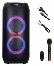 Ηχείο Karaoke με Ασύρματο Μικρόφωνο και Εφέ Φωτισμού Attis σε Μαύρο Χρώμα Manta