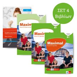 Maximal B1 Power-pack Σετ 4 Tem Maximal B1 Kursbuch Arbeitsbuch Begleitheft & So Geht's Zu Lesen B1 - Klett