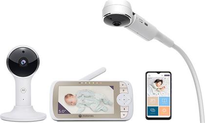 Motorola Ασύρματη Ενδοεπικοινωνία Μωρού Με Κάμερα & Ήχο με Νανουρίσματα & Μελωδίες 5'' 3τμχ