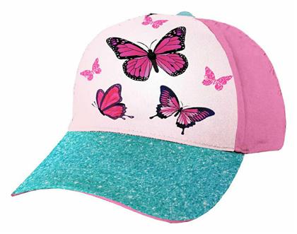 Παιδικό Καπέλο Jockey Υφασμάτινο 584735 Ροζ-Γαλάζιο Butterfly Must
