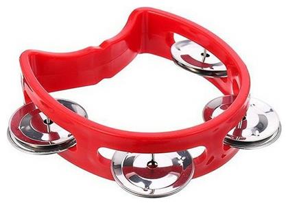 Κόκκινο Πλαστικό Ντέφι Χειρός με Μονή Σειρά Ζίλιες Next