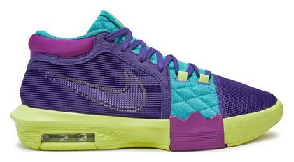 LeBron Witness 8 Μπασκετικά Παπούτσια Field Purple / Dusty Cactus / Light Lemon Twist / Λευκό Nike