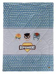 Παιδικό Κουβερτοπάπλωμα Μονό Superheroes Γκρι 160x220εκ. Nima