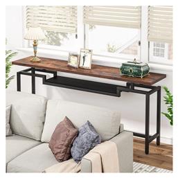 Onole Κονσόλα από Ξύλο & Μέταλλο Καρυδί - Μαύρο Μ180xΠ35xΥ82εκ. Pakketo