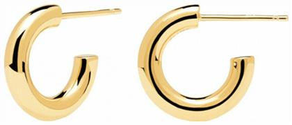 Mini Cloud Σκουλαρίκια Κρίκοι από Ασήμι με Πέτρες P D Paola