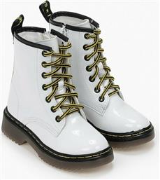 Παιδικά αρβυλάκια λουστρίνι με εξώραφα και tag - Λευκό