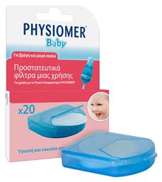 Baby Protective Single Use Filters Ανταλλακτικά Ρινικού Αποφρακτήρα 20τμχ Physiomer