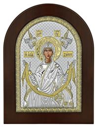 Εικόνα Παναγία Ασημένια 15x21εκ. Prince Silvero