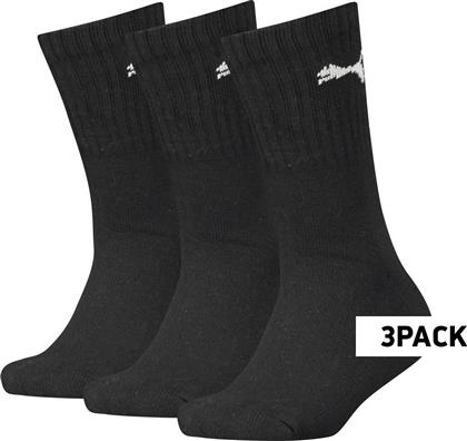 Puma Αθλητικές Παιδικές Κάλτσες Μακριές Μαύρες 3 Ζευγάρια