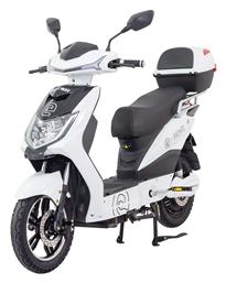 E-Ficht Ηλεκτρικό Μηχανάκι Ισχύος 500W με Τελική Ταχύτητα 25km/h Αυτονομίας 60km για Οδήγηση Χωρίς Δίπλωμα Λευκό Racceway