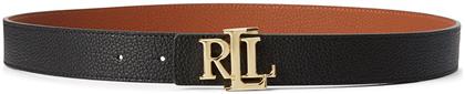 Δερμάτινη Γυναικεία Ζώνη Διπλής Όψης Μαύρη Ralph Lauren