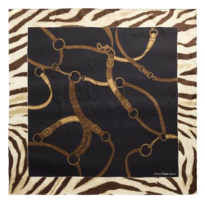 Γυναικείο Μεταξωτό Φουλάρι Μαύρο Ralph Lauren