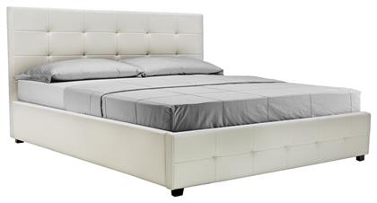 Roi Κρεβάτι Υπέρδιπλο με Αποθηκευτικό Χώρο για Στρώμα 160x200cm Λευκό - Pakketo