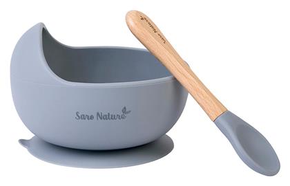 Σετ Φαγητού από Σιλικόνη Μπλε 2τμχ για 4+ μηνών Saro