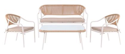 Σετ Σαλονιού 4τμχ Άσπρο Ε257,1 - Woodwell