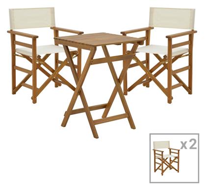 Σετ Τραπεζαρίας 3τμχ Φυσικό Μασίφ Ξύλο Ακακίας 282-000055 - Pakketo