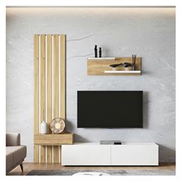 Σύνθετο Σαλονιού Rosaline Λευκό - Sepet Oak Μ183xΒ31.3xΥ196.9εκ. Megapap