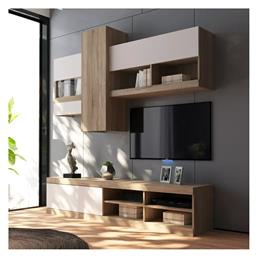 Σύνθετο Σαλονιού Torania Sonoma-λευκό Μ185xΒ37xΥ145εκ. Pakketo