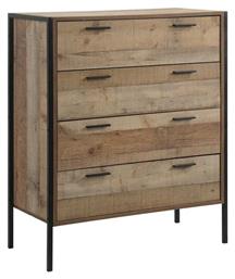 Συρταριέρα Κρεβατοκάμαρας Ξύλινη Pallet-W με 4 συρτάρια 84x40x100εκ. Woodwell