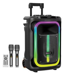 Ηχείο Karaoke με Ασύρματα Μικρόφωνα και Εφέ Φωτισμού Hyperbox 1500 Pro σε Μαύρο Χρώμα Sonic Gear