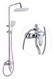 Στήλη Ντουζ με Μπαταρία Ασημί - Tradesor