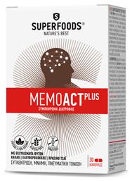 MemoAct Plus Συμπλήρωμα για την Μνήμη 30 κάψουλες Superfoods