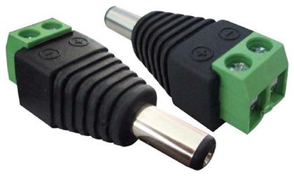 Βύσμα Σύνδεσης Συστημάτων CCTV για Τροφοδοσία DC Αρσενικό 5.5 x 2.1mm σε Κλέμα 5τμχ 5τμχ ST-DC05 Tele