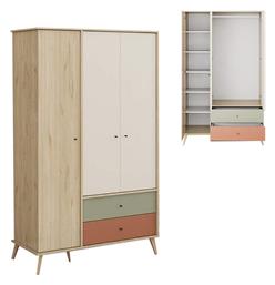 Terra Τρίφυλλη Ντουλάπα 121x54x200cm Florida Oak - Megapap