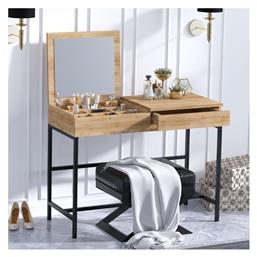 Τουαλέτα Κρεβατοκάμαρας Linda Ξύλινη Φυσικό Οξιάς με Καθρέπτη 100x45x74εκ. Megapap