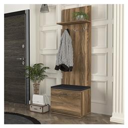 Track Έπιπλο Εισόδου με Κρεμάστρα / Παπουτσοθήκη & Παγκάκι Καρυδί 60x38.2x190εκ. Megapap