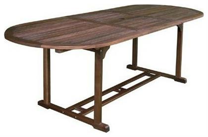 Τραπέζι GARDEN Επεκτεινόμενο 120(+50)x80x74(+50) Καφέ - Woodwell