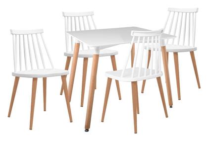 Τραπέζι Κουζίνας Lavida με 3 Καρέκλες 80x80εκ. Woodwell