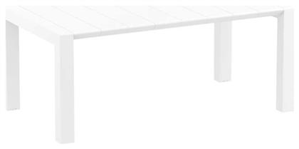 Τραπέζι Vegas Επεκτεινόμενο 100(+40)x180x75(+40) Λευκό - Siesta Exclusive