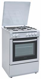 Ελεύθερη με Εστίες Υγραερίου & Ρεύματος Λευκή UFG-60301 United