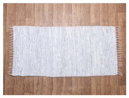 Χαλί Τζακιού Δερμάτινο με Κρόσια 65x135cm 8 Γκρι Viopros