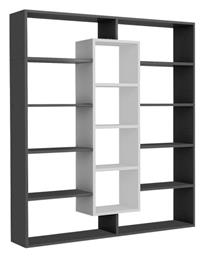 Βιβλιοθήκη Ample 125x22x135.7εκ. Μαύρο / Λευκό - Megapap