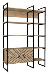 Βιβλιοθήκη Eduardo 120x39x180εκ. Καφέ - Megapap