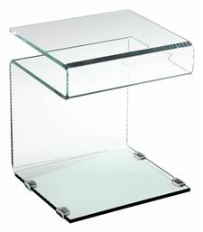 Βοηθητικό Τραπεζάκι Glasser Clear 42x38x48cm Διάφανο - Woodwell