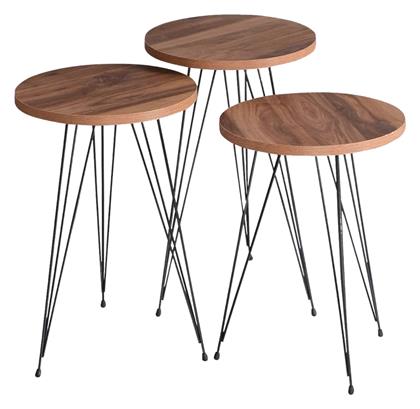 Βοηθητικό Τραπεζάκι Wakmi 3τμχ 33x33x55cm - Pakketo