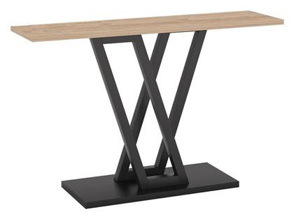 Wirmo Κονσόλα Ξύλινη Φυσικό-μαύρο Μ110xΠ30xΥ80εκ. Pakketo