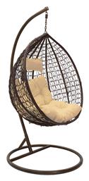 Zafer Φωλιά Rattan Μ106xΠ103xΥ200cm Καφέ - Pakketo