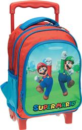 Gim Super Mario Σχολική Τσάντα Τρόλεϊ Νηπιαγωγείου Πολύχρωμη