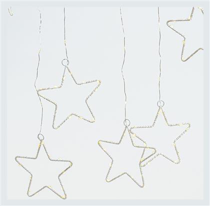 184 Λαμπάκια LED Κουρτίνα 1.75μ. x 155εκ. Θερμό Λευκό Μπαταρίας - Eurolamp