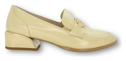 P963-K331 Δερμάτινα Γυναικεία Loafers σε Κίτρινο Χρώμα 19V69